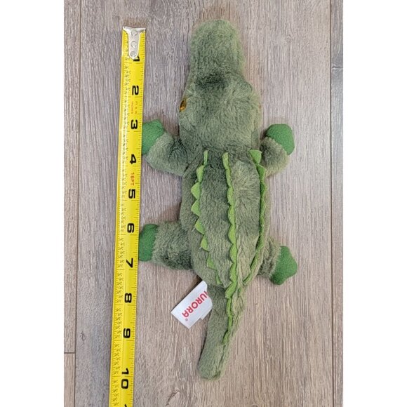 Aurora Green Alligator Yellow Eyes Plush Stuffed Animal Toy 10" - Picture 9 of 9